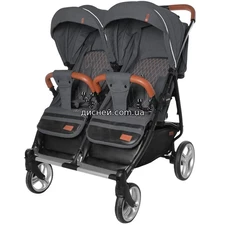 Коляска прогулочная Carrello Connect CRL-5502 Serious Black, для двойни